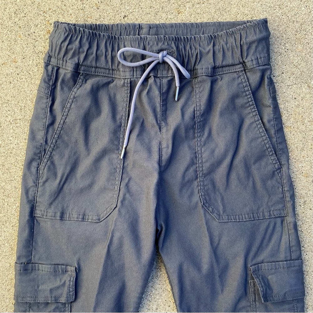 BEVY FLOG Gaya Cargo Blue/Gray Herringbone Womens Sz 25 Jogger Pants - Picture 3 of 12